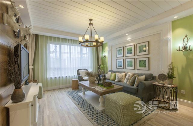 张家口天宝中苑三室两厅120平米北欧装修案例